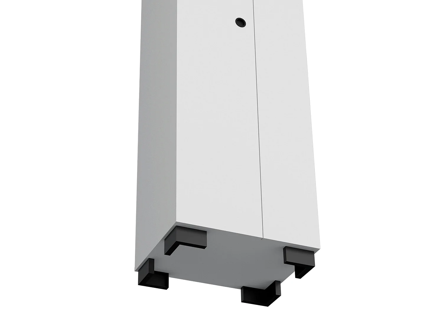 Armadio Falkland da 179 cm con 3 ante, 1 cassetto e barra appendiabiti, bianco