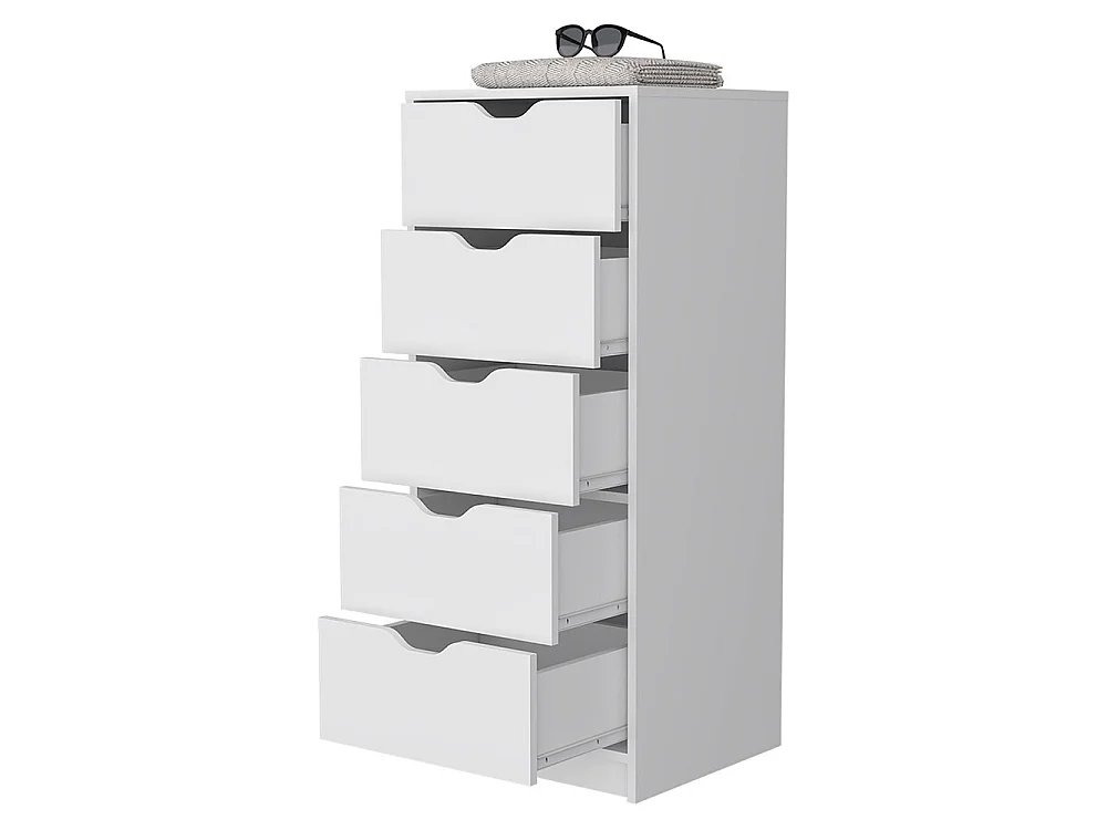 TUHOME CONCEPT Cómoda Basilea Narrow de 45 cm, blanco