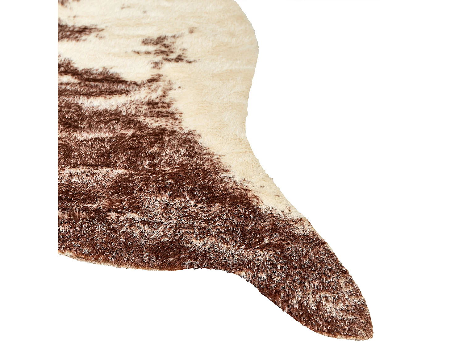 Moderner Kunstfellteppich Kuhmuster 130 x 170 cm Braun Zeil