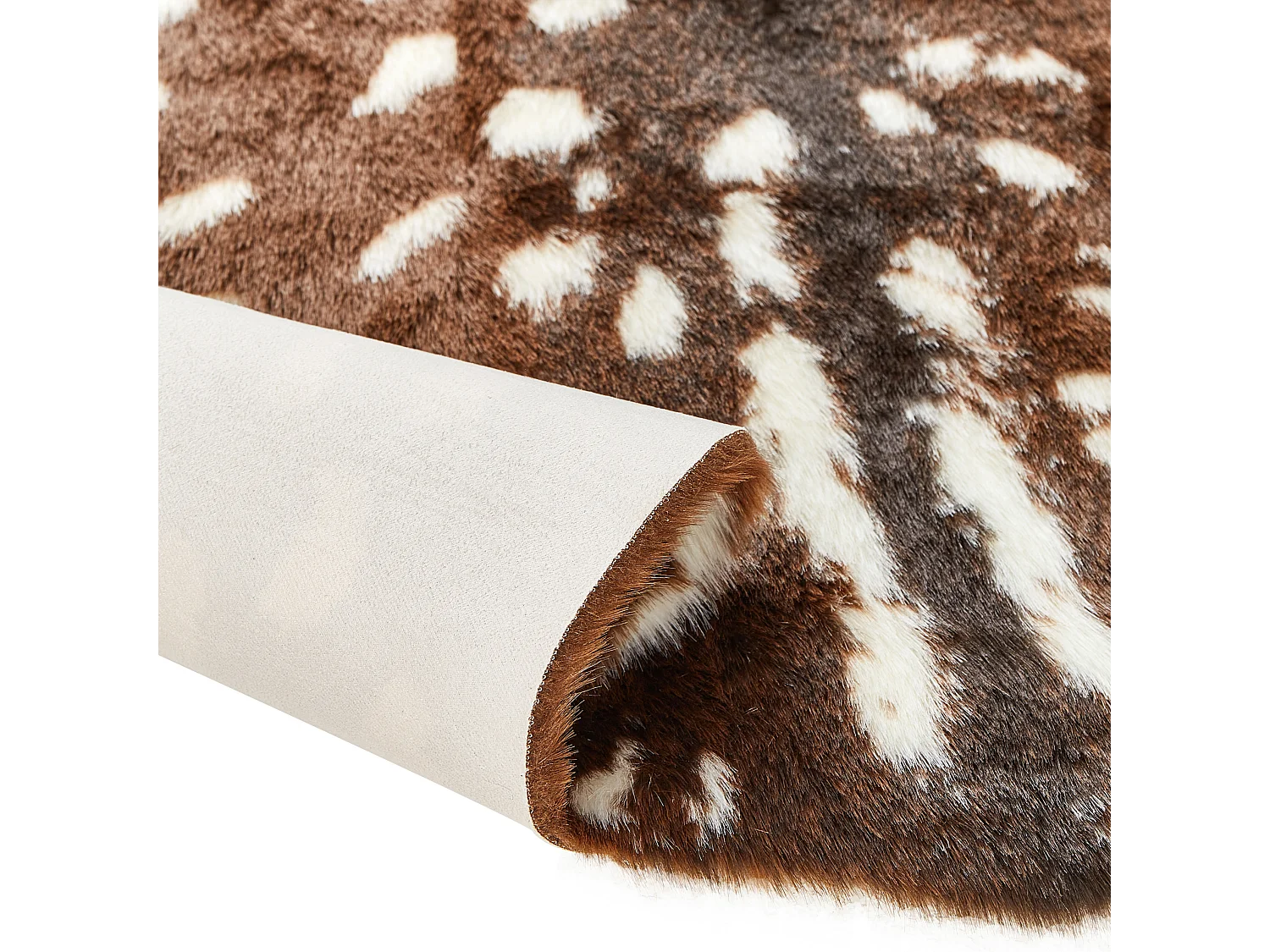 Vloerkleed kunstbont bruin 150 x 200 cm KNOLL