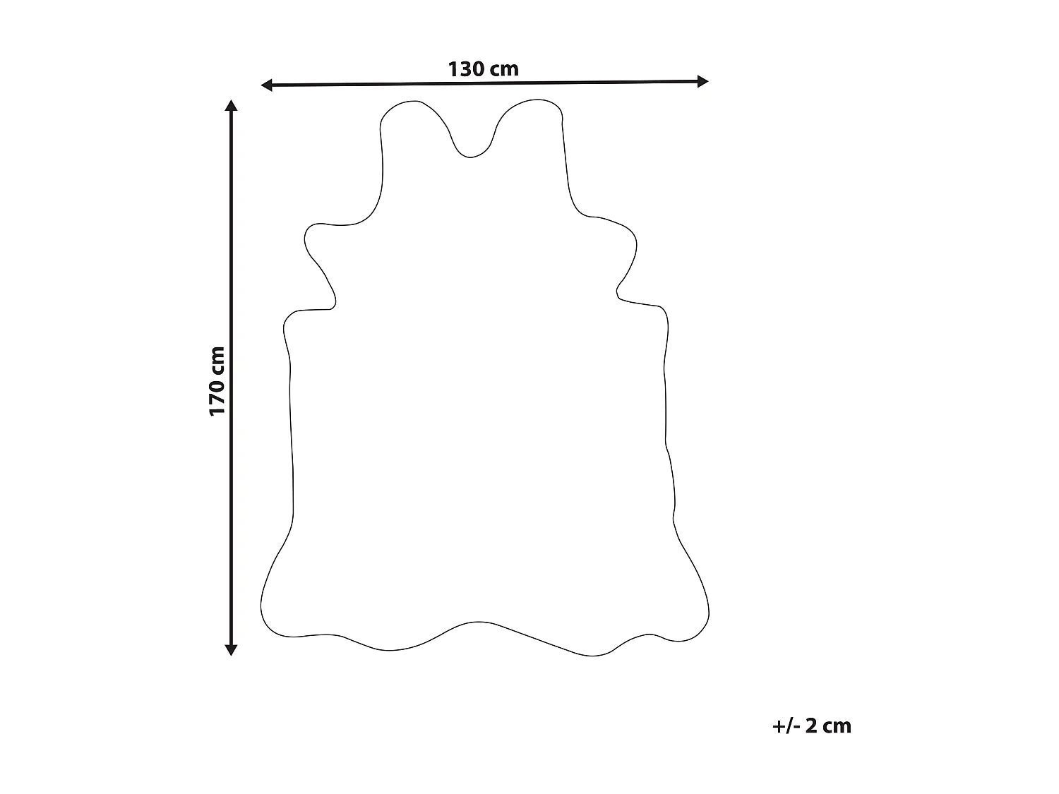 Vloerkleed kunstbont bruin 130 x 170 cm KNOLL