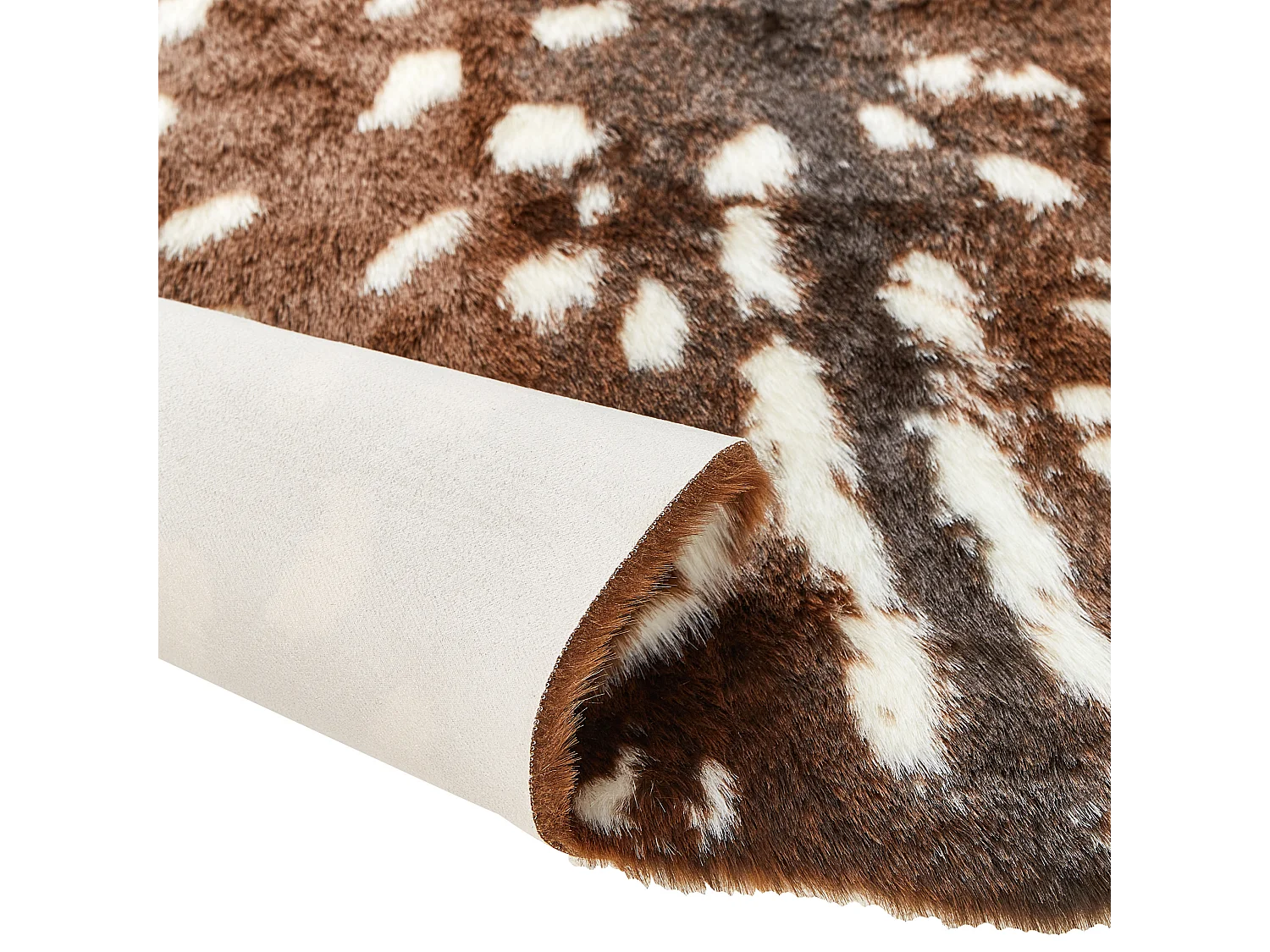 Vloerkleed kunstbont bruin 130 x 170 cm KNOLL