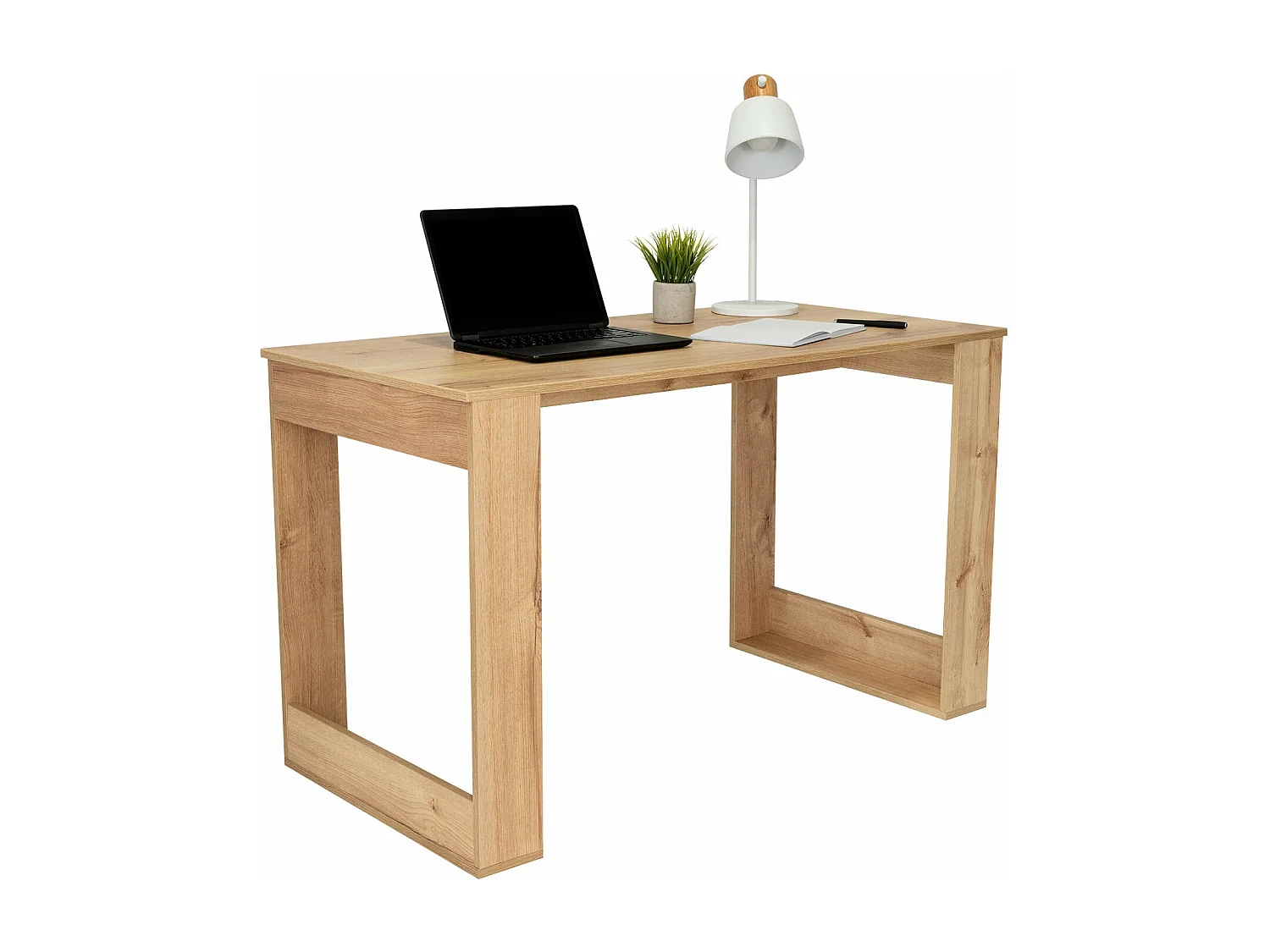 Bureau d'ordinateur Oviedo en mélamine, 72.89 cm X 119.88 cm X 59.94 cm , Beige