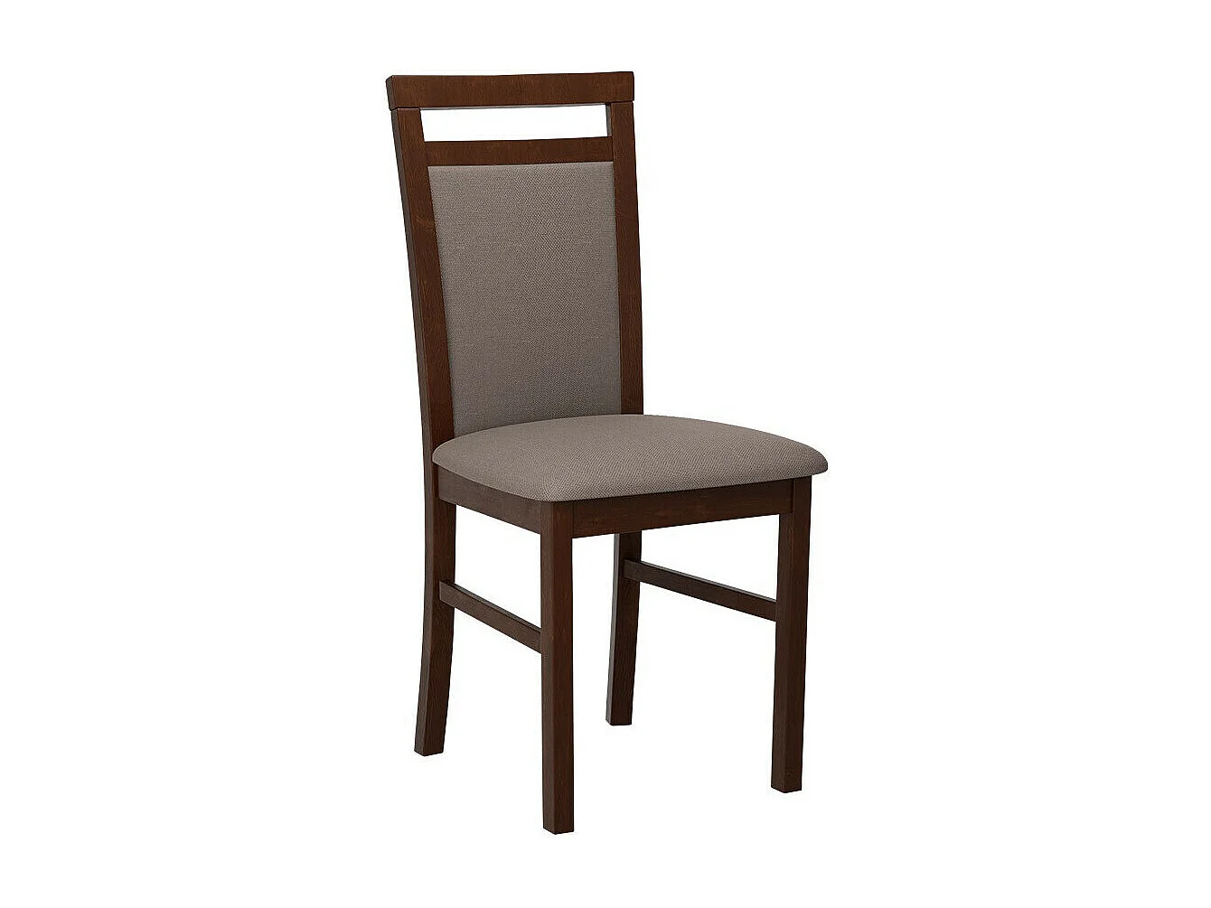 Chaise Victorville 154, Brun clair|Noix, 93x43x40cm, Tapisserie, En bois, Bois