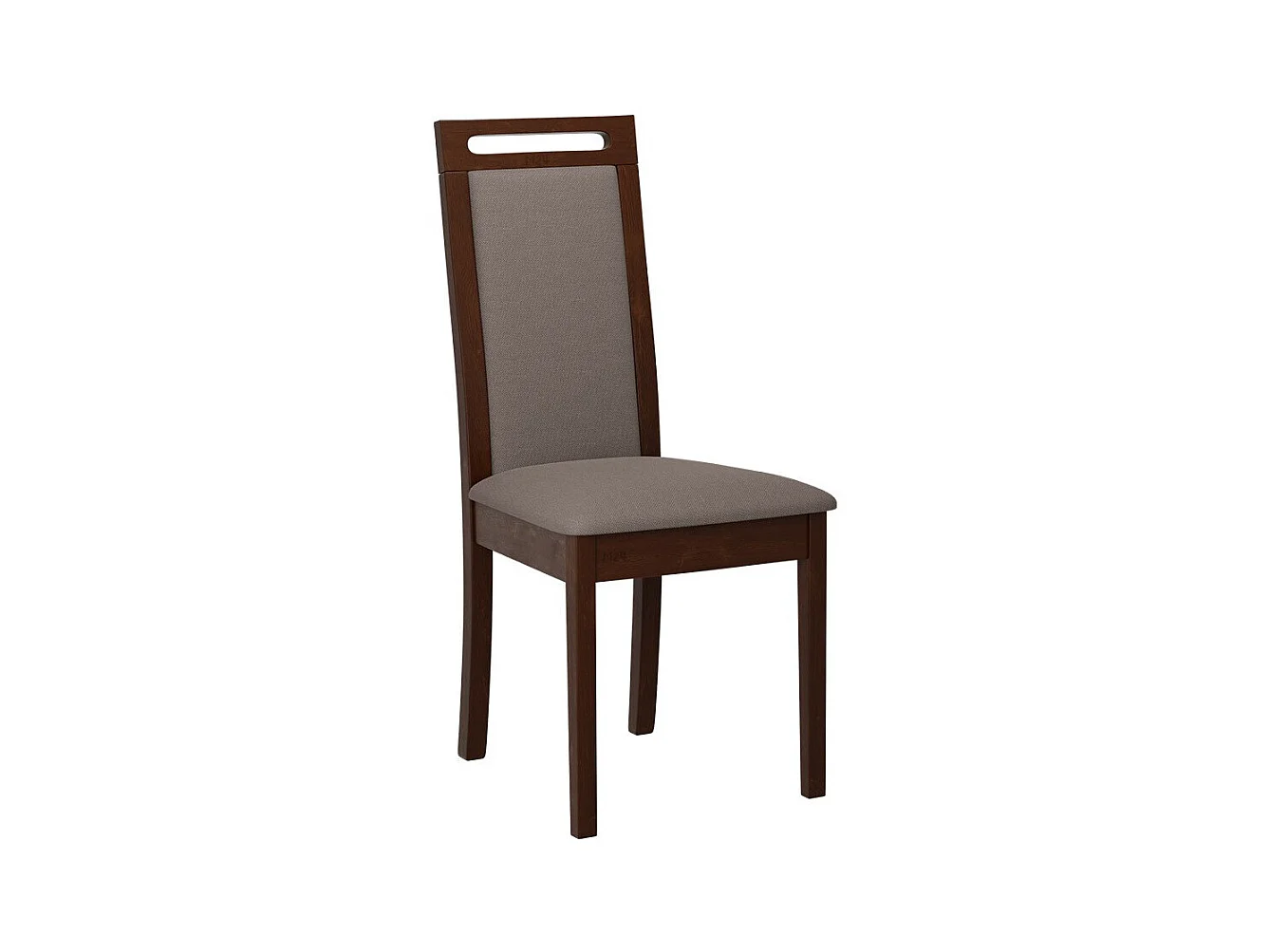 Silla Victorville 344, Nogal|Marrón, 96x45x41cm, Tapiz, De madera, Madera