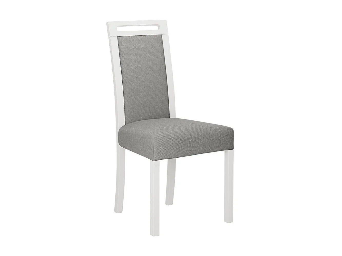 Silla Victorville 162, Gris claro|Blanco, 96x45x41cm, Tapiz, De madera, Madera