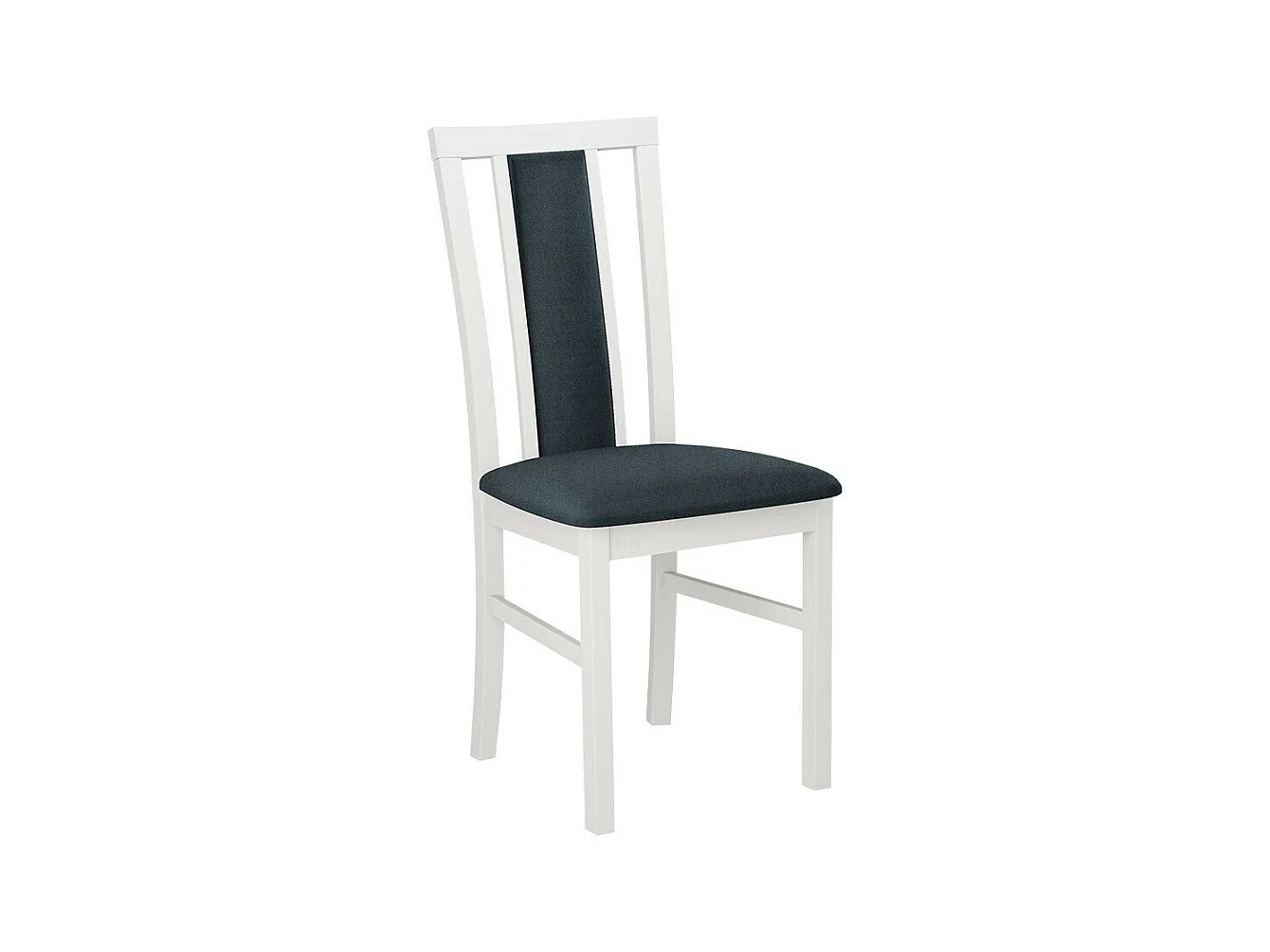 Silla Victorville 157, Gris|Blanco, 93x43x40cm, Tapiz, De madera, Madera
