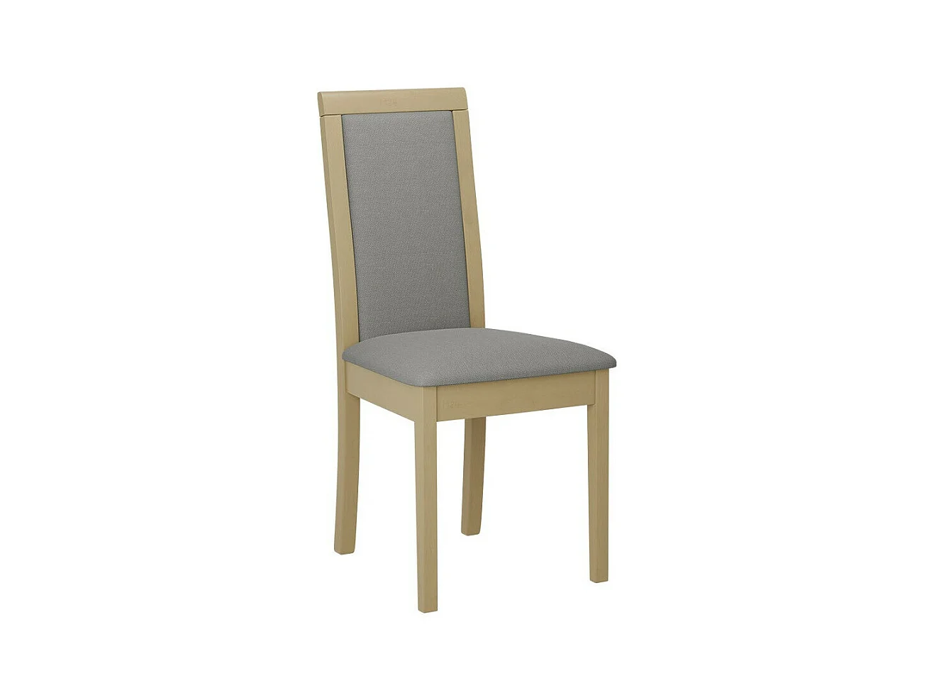 Chaise Victorville 343, Gris|Sonoma chêne, 93x47x53cm, Tapisserie, En bois, Bois