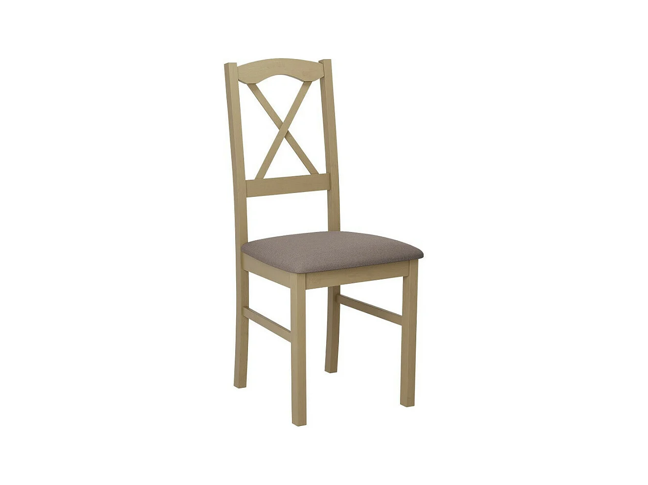 Chaise Victorville 174, Brun clair|Sonoma chêne, 91x43x40cm, Tapisserie, En bois, Bois