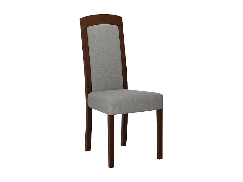 Silla Victorville 345, Nogal|Gris, 96x45x41cm, Tapiz, De madera, Madera