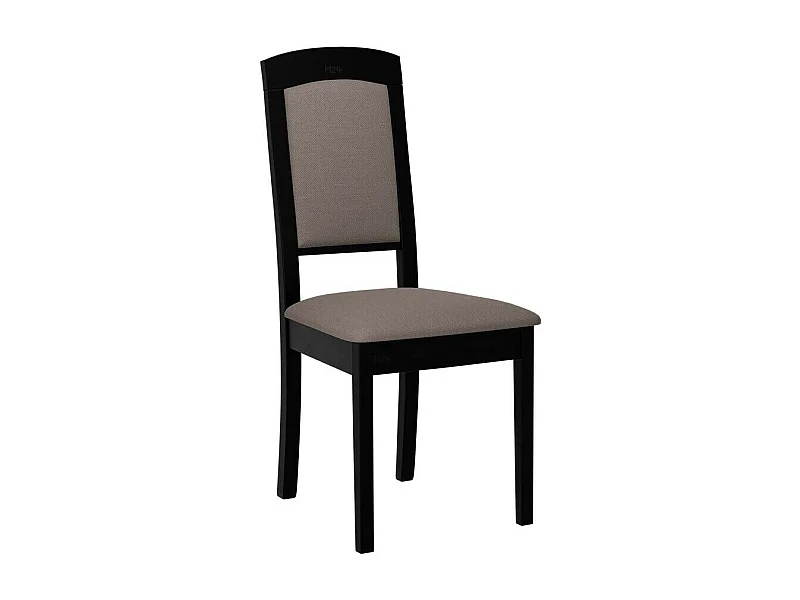 Silla Victorville 338, Negro|Marrón, 96x47x43cm, Tapiz, De madera, Madera