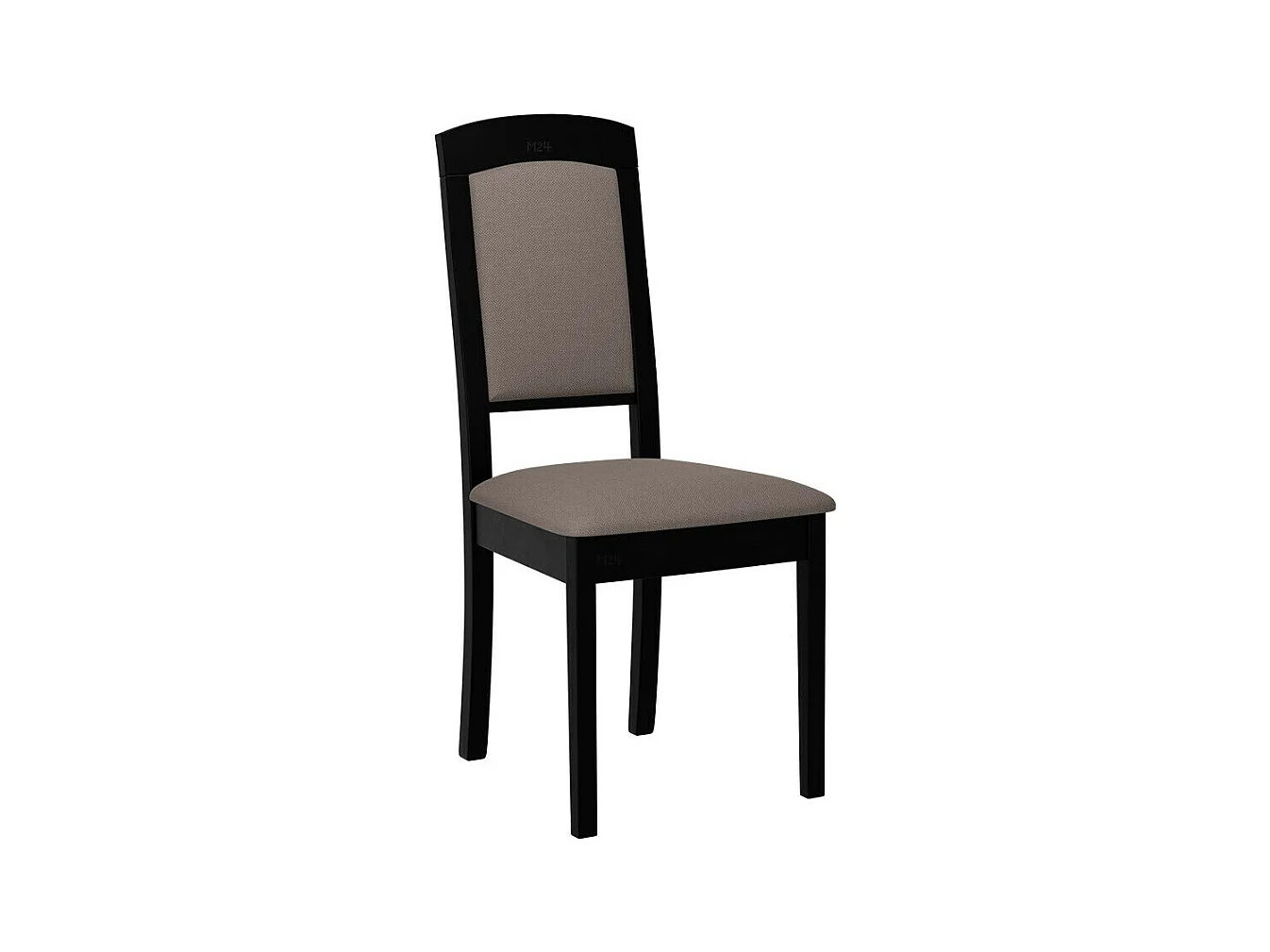 Silla Victorville 338, Negro|Marrón, 96x47x43cm, Tapiz, De madera, Madera
