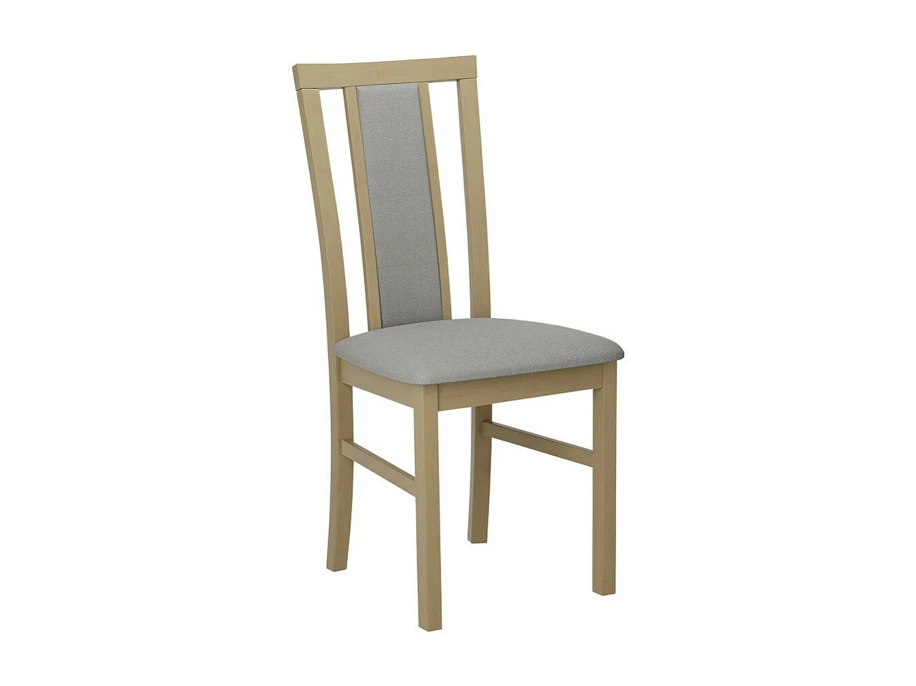 Silla Victorville 157, Gris claro|Roble Sonoma, 93x43x40cm, Tapiz, De madera, Madera