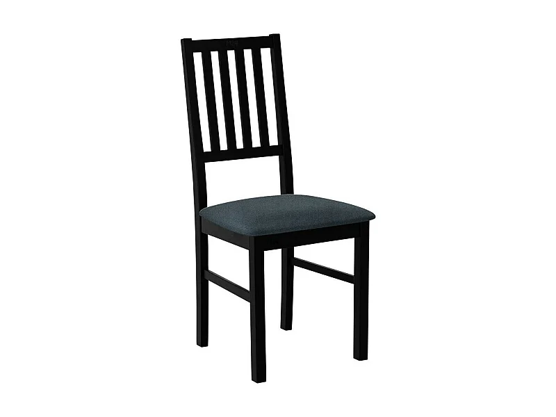 Silla Victorville 170, Gris|Negro, 90x43x49cm, Tapiz, De madera, Madera