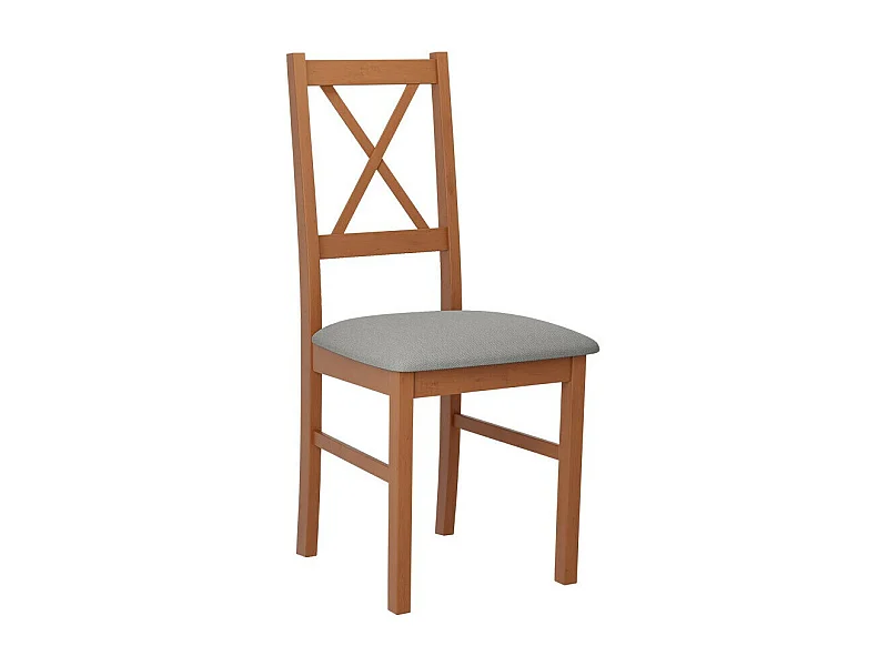 Silla Victorville 173, Gris claro|Aliso, 94x43x49cm, Tapiz, De madera, Madera