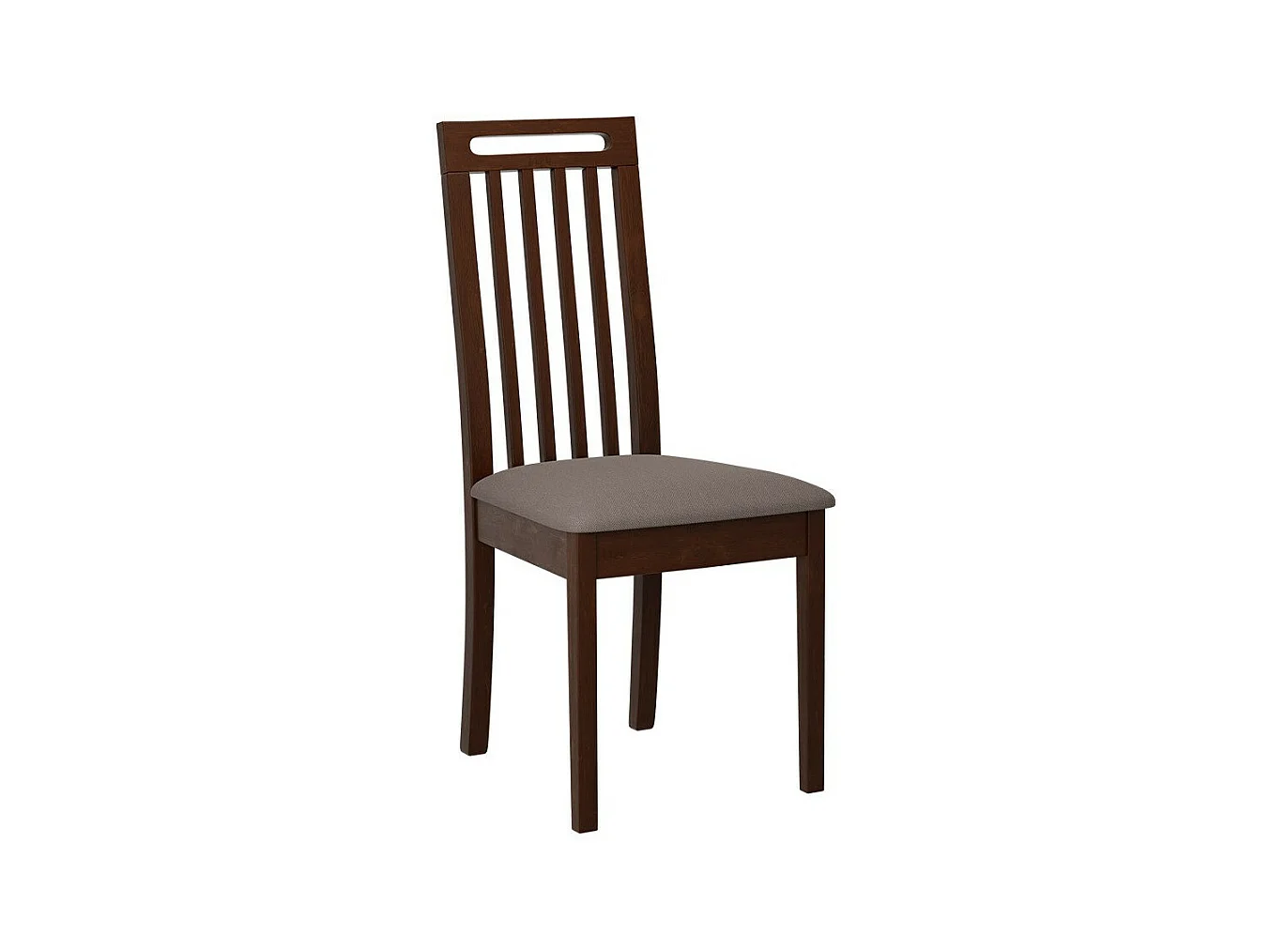 Silla Victorville 348, Nogal|Marrón, 96x45x41cm, Tapiz, De madera, Madera