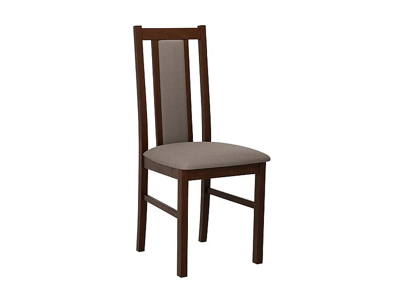 Silla Victorville 143, Gris claro|Nuez, 94x43x40cm, Tapiz, De madera, Madera