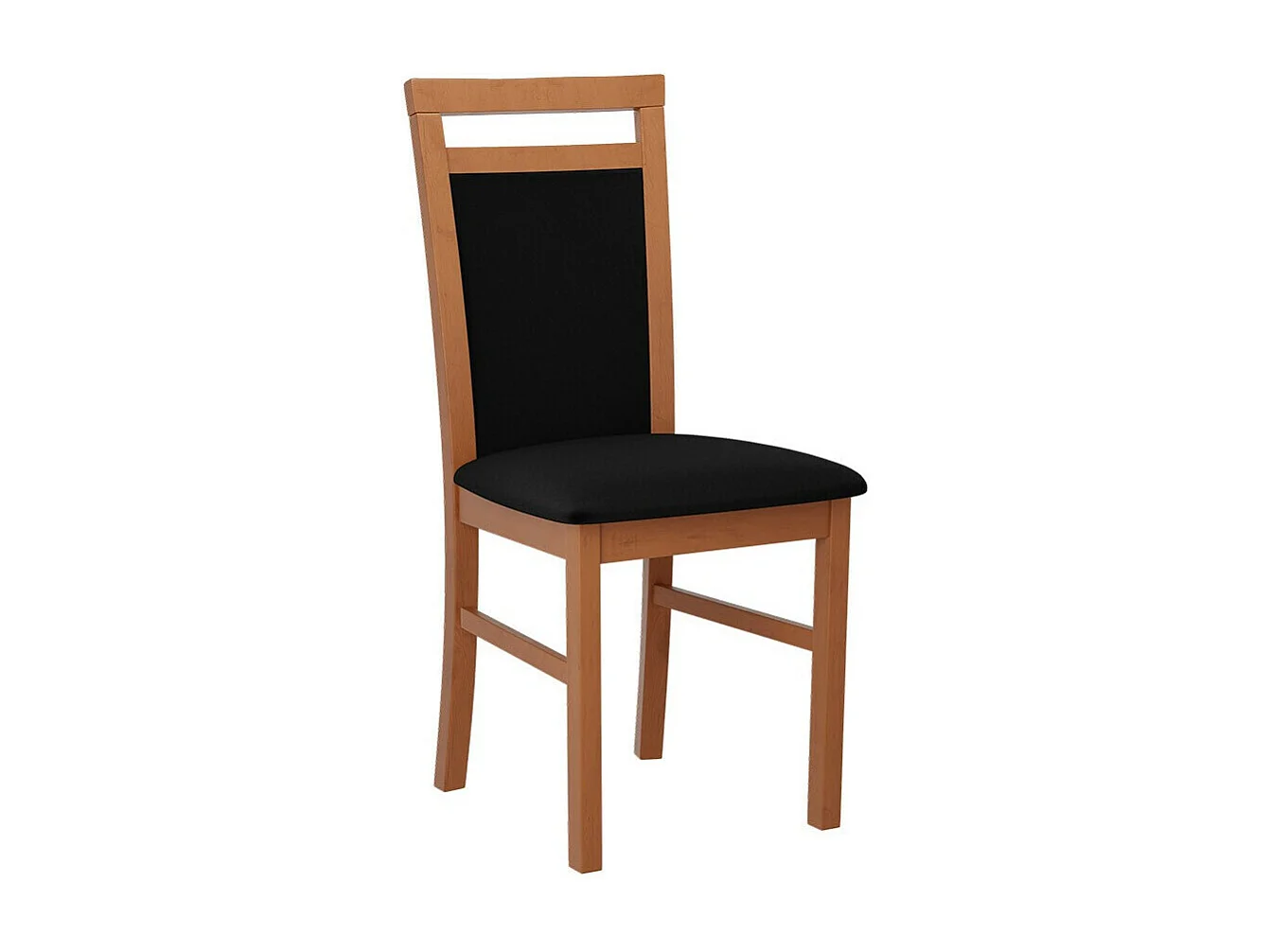 Silla Victorville 154, Negro|Aliso, 93x43x40cm, Tapiz, De madera, Madera