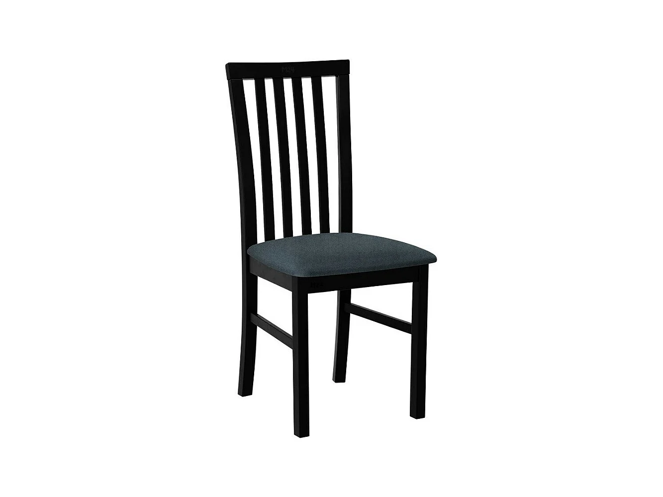 Silla Victorville 155, Gris|Negro, 93x43x40cm, Tapiz, De madera, Madera