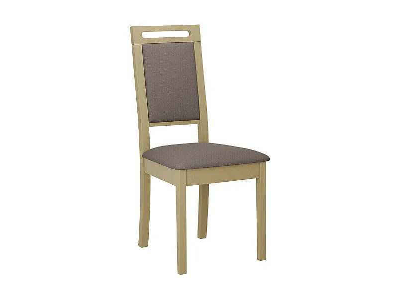 Silla Victorville 337, Roble Sonoma|Marrón, 96x47x43cm, Tapiz, De madera, Madera