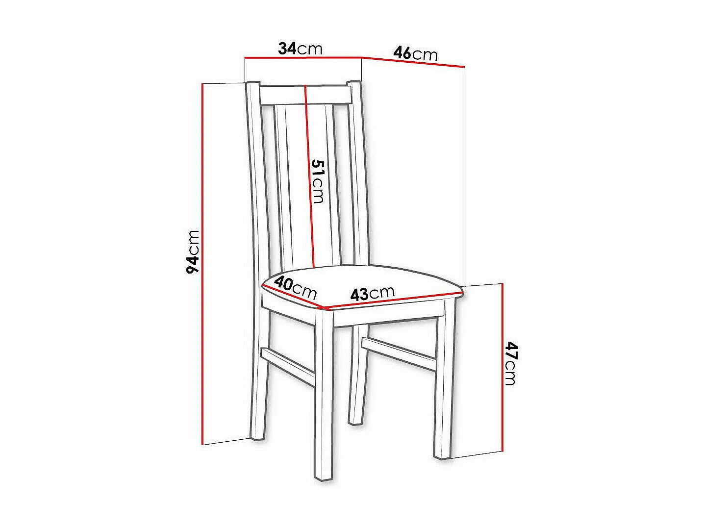 Silla Victorville 143, De color marrón claro|Negro, 94x43x40cm, Tapiz, De madera, Madera