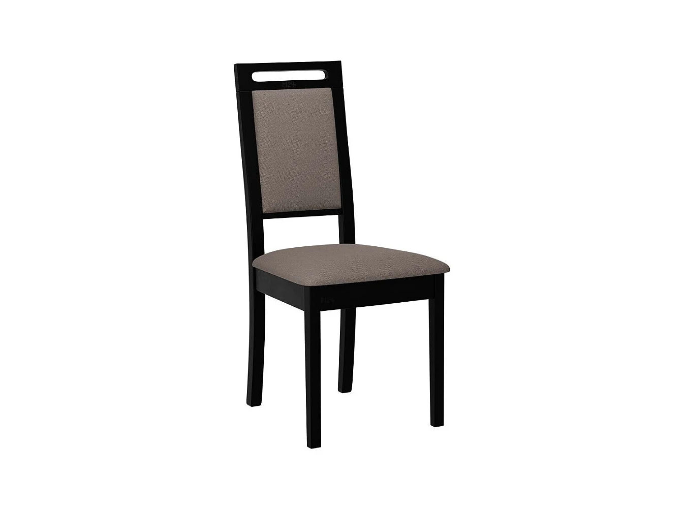Silla Victorville 337, Marrón|Negro, 96x47x43cm, Tapiz, De madera, Madera