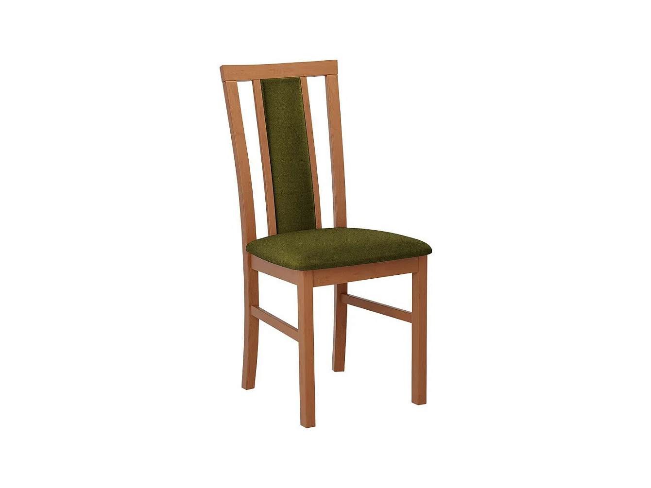 Chaise Victorville 157, Aulne|Vert, 93x43x40cm, Tapisserie, En bois, Bois
