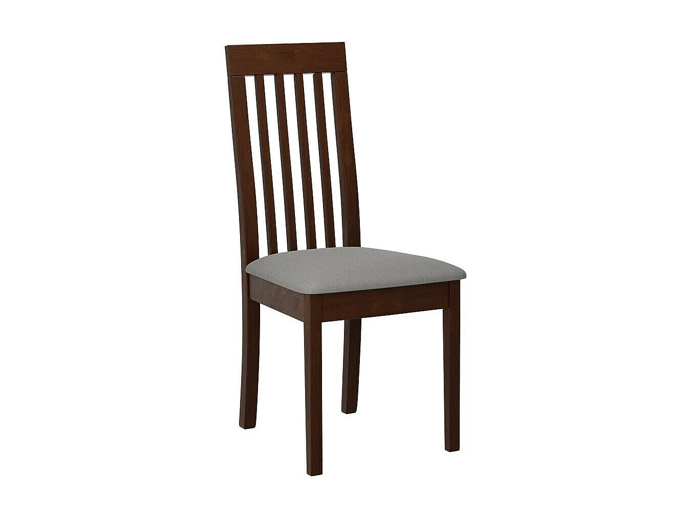 Silla Victorville 347, Nogal|Gris, 96x45x41cm, Tapiz, De madera, Madera