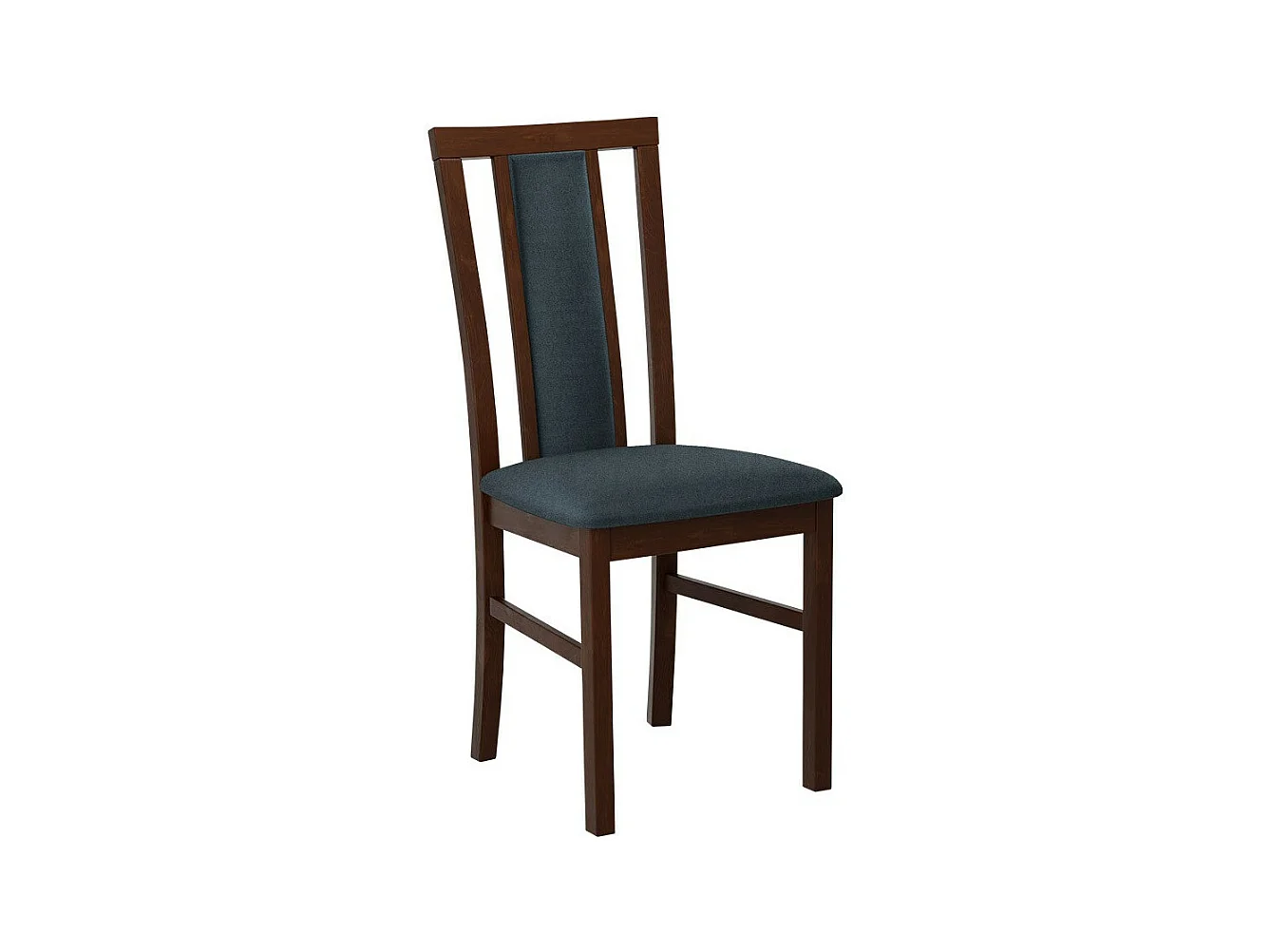 Chaise Victorville 157, Noix|Gris, 93x43x40cm, Tapisserie, En bois, Bois