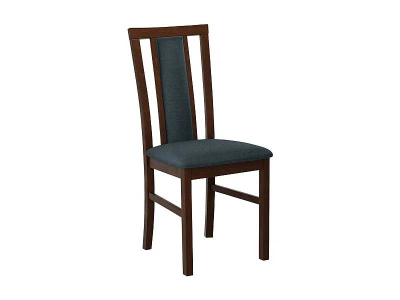 Silla Victorville 157, Nuez|Gris, 93x43x40cm, Tapiz, De madera, Madera