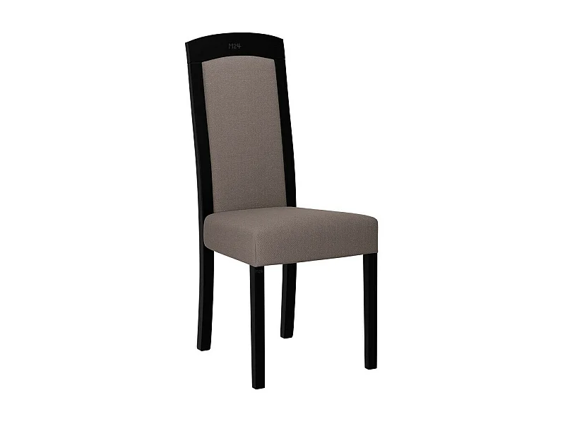 Silla Victorville 345, Marrón|Negro, 96x45x41cm, Tapiz, De madera, Madera