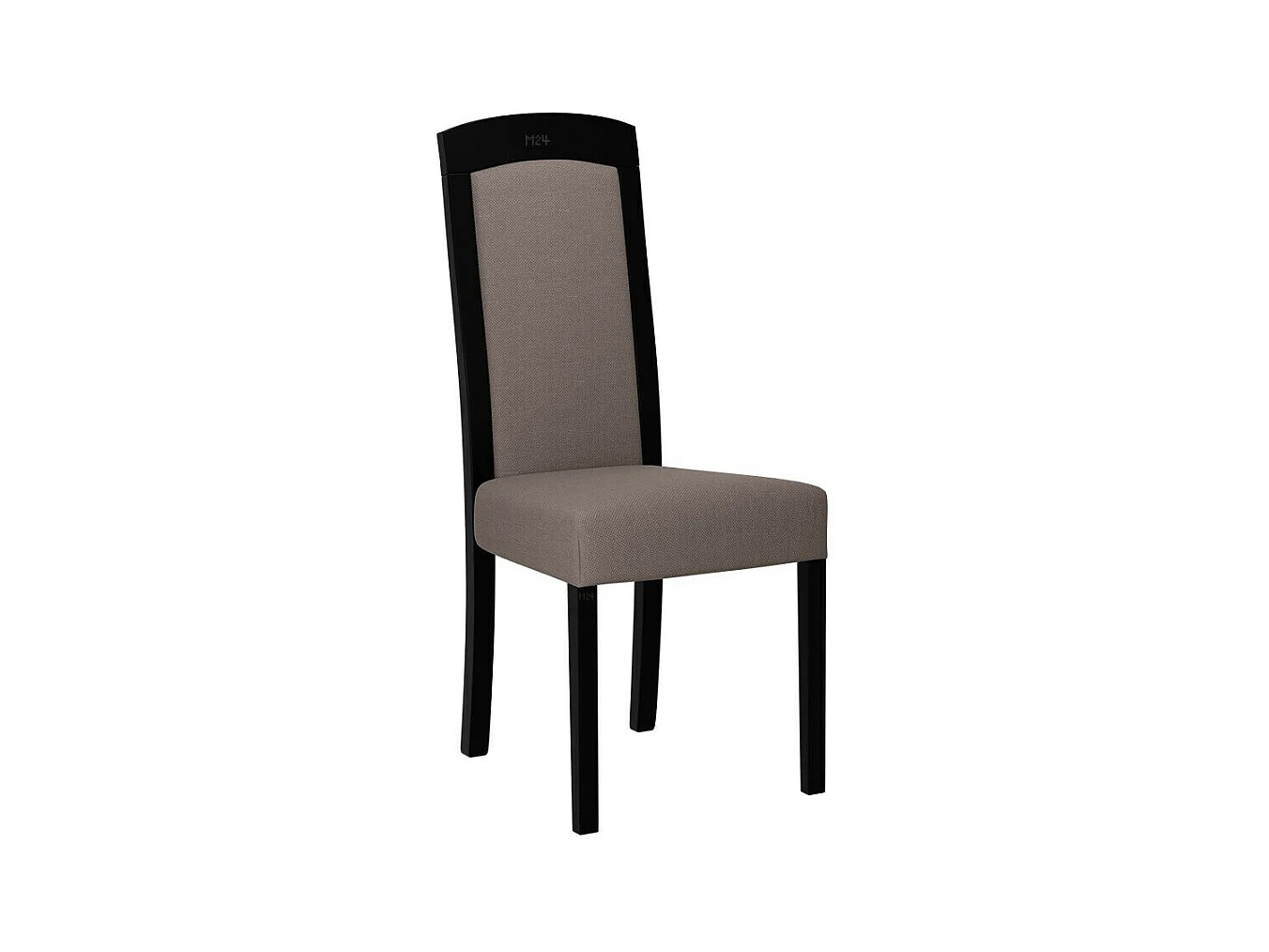 Silla Victorville 345, Marrón|Negro, 96x45x41cm, Tapiz, De madera, Madera