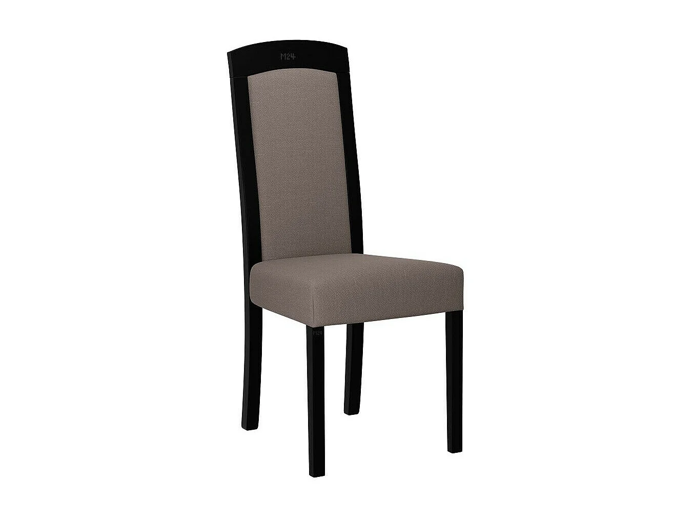 Sedia Victorville 345, Marrone|Nero, 96x45x41cm, Arazzo, Di legno, Legno