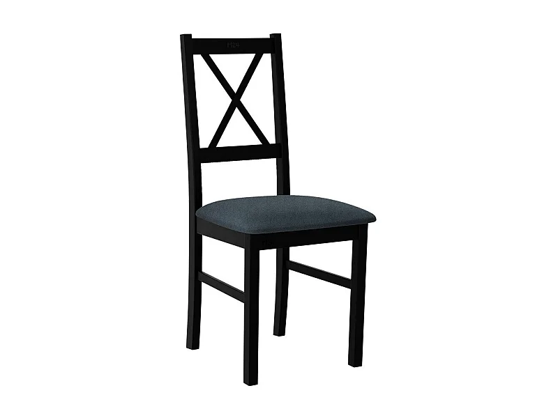 Silla Victorville 173, Gris|Negro, 94x43x49cm, Tapiz, De madera, Madera