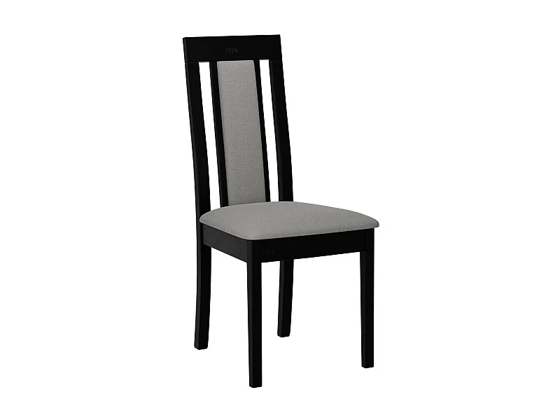 Silla Victorville 342, Gris|Negro, 96x45x41cm, Tapiz, De madera, Madera