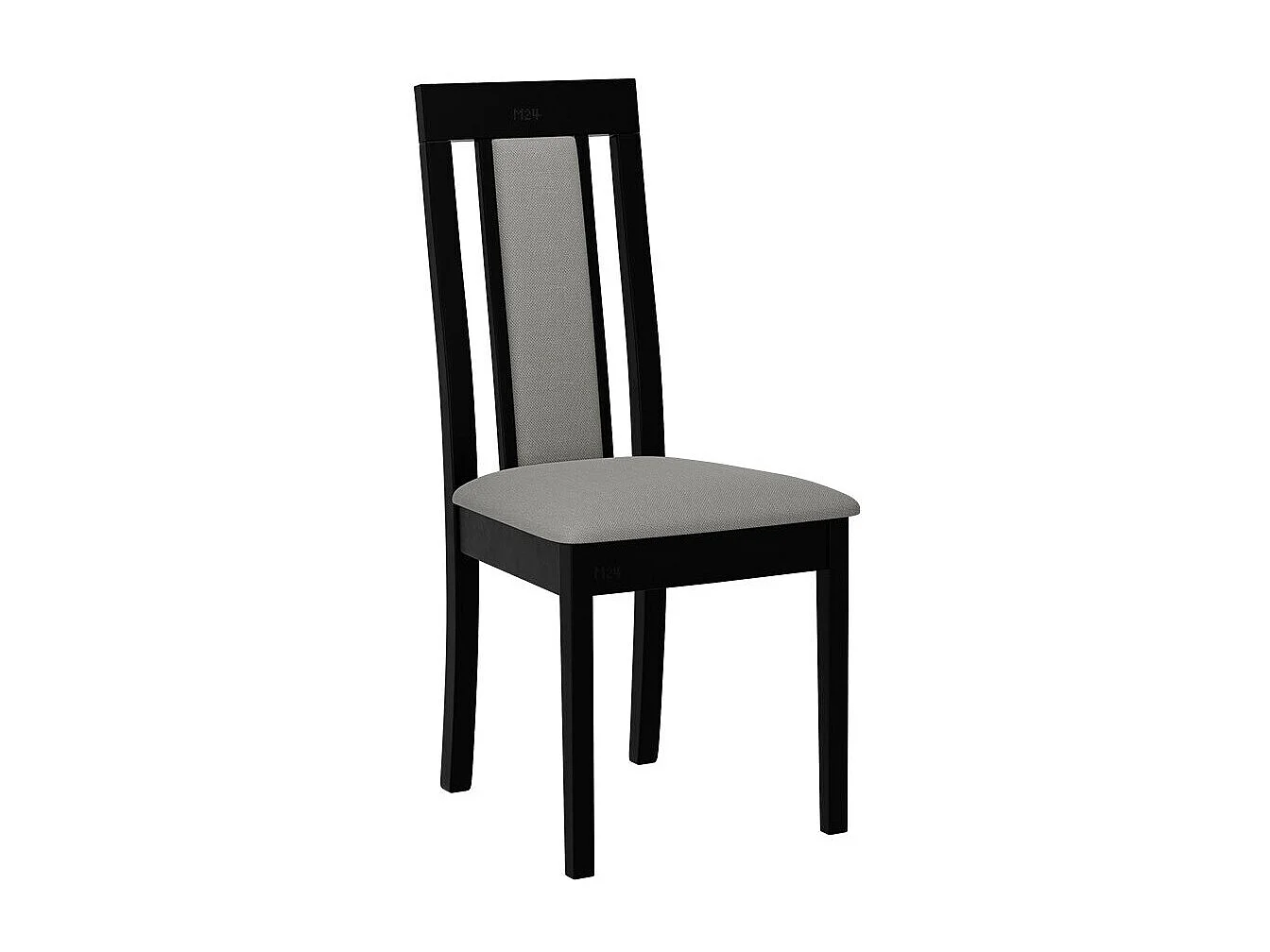 Silla Victorville 342, Gris|Negro, 96x45x41cm, Tapiz, De madera, Madera