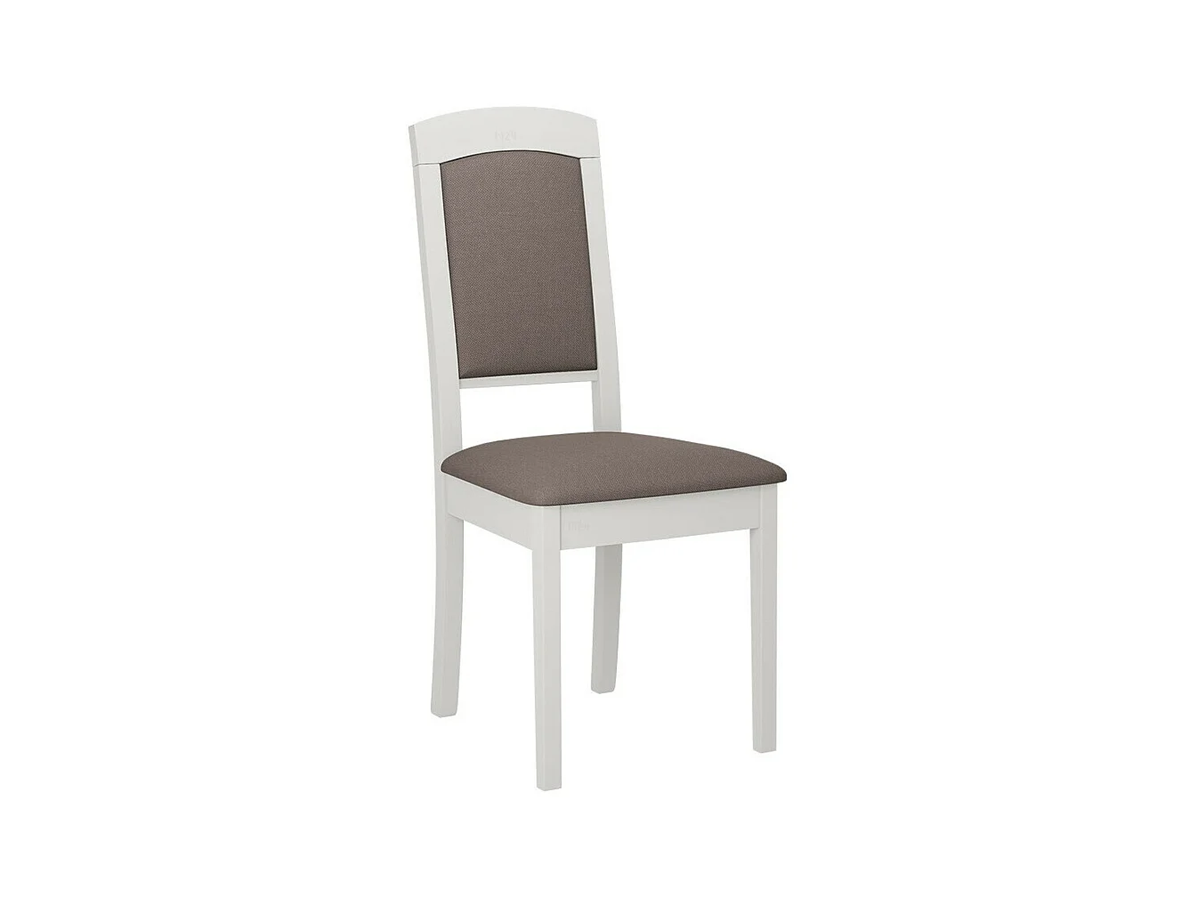 Silla Victorville 338, Blanco|Marrón, 96x47x43cm, Tapiz, De madera, Madera