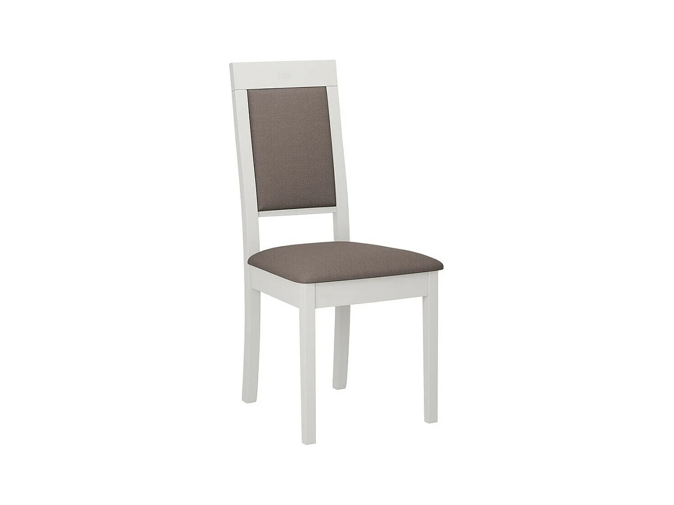 Silla Victorville 340, Marrón|Blanco, 93x47x43cm, Tapiz, De madera, Madera