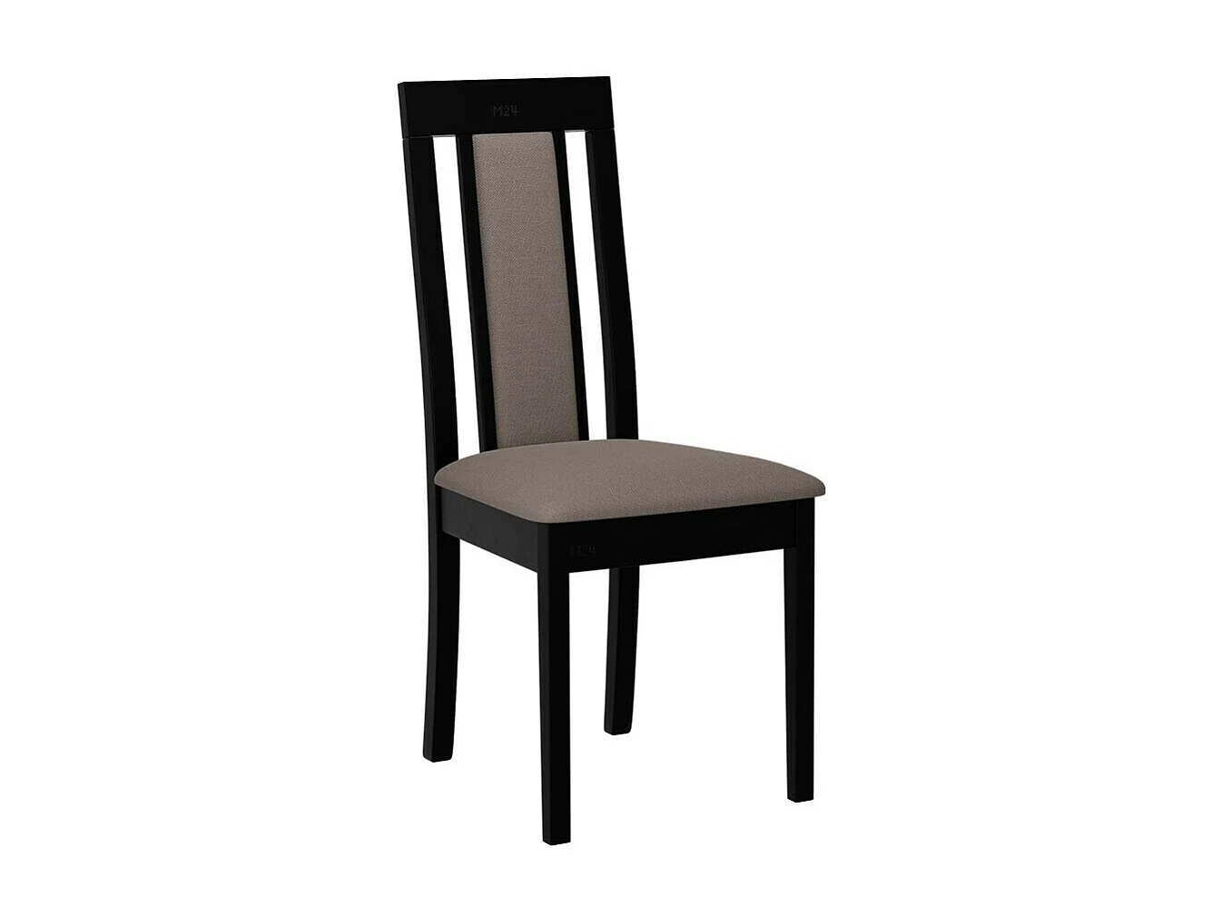 Silla Victorville 342, Marrón|Negro, 96x45x41cm, Tapiz, De madera, Madera