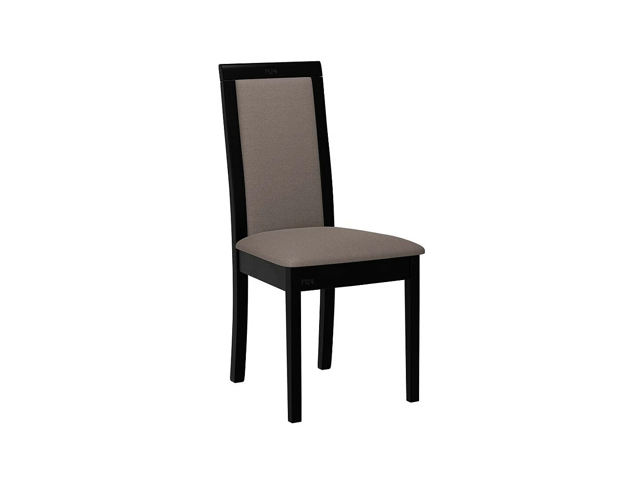 Silla Victorville 343, Marrón|Negro, 93x45x41cm, Tapiz, De madera, Madera