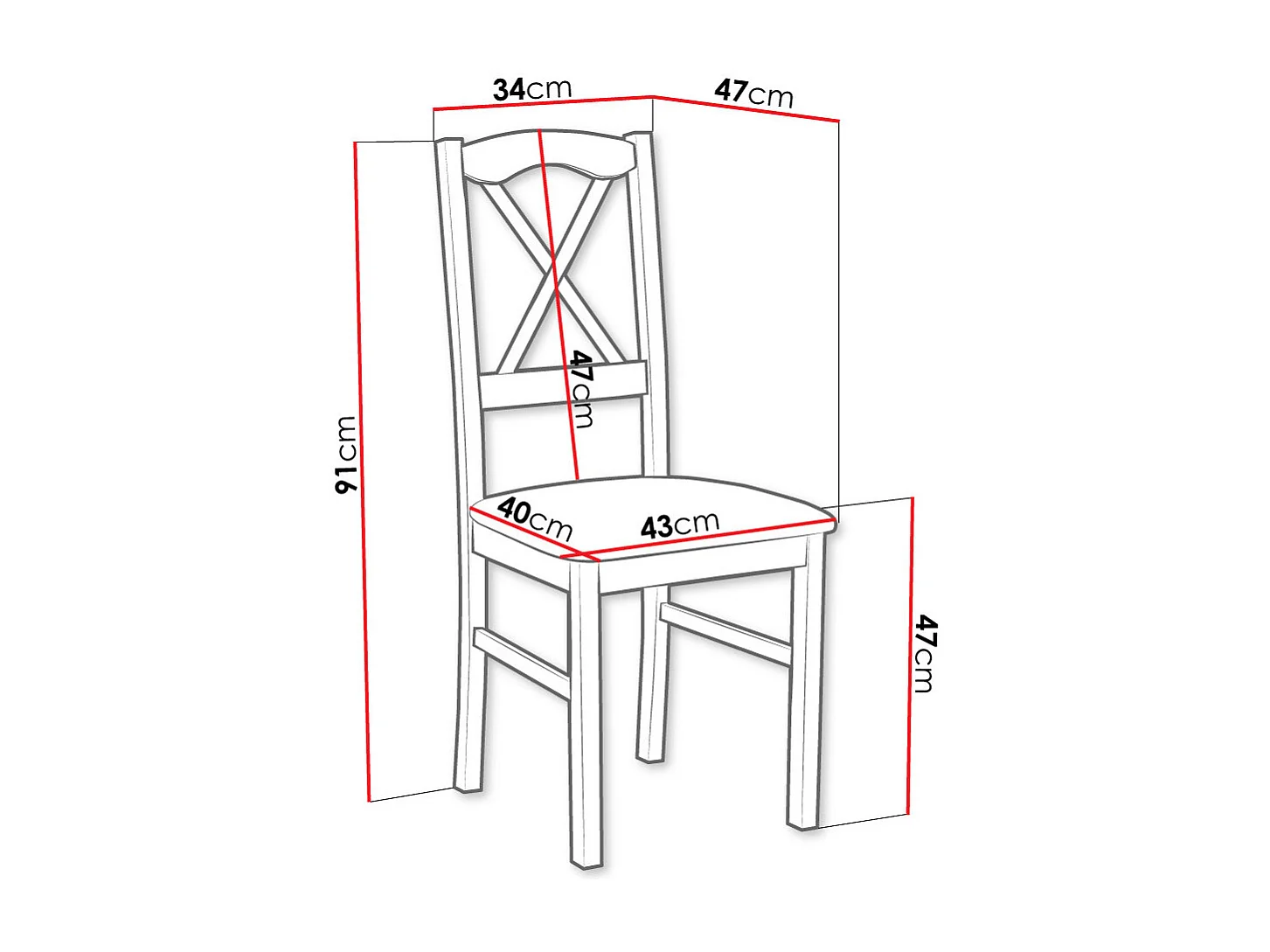 Silla Victorville 174, Verde|Blanco, 91x43x40cm, Tapiz, De madera, Madera