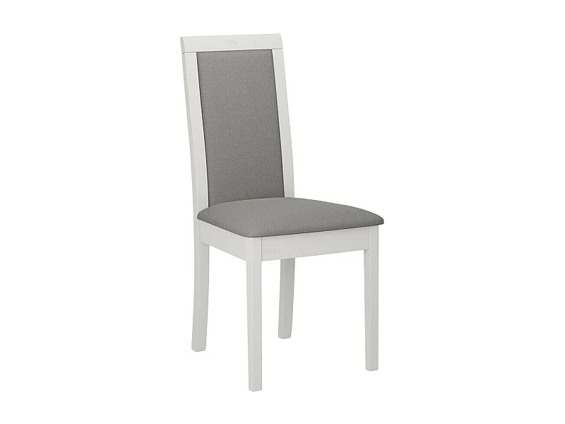 Silla Victorville 343, Gris|Blanco, 93x45x41cm, Tapiz, De madera, Madera