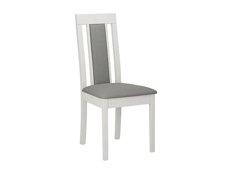 Silla Victorville 342, Gris|Blanco, 96x45x41cm, Tapiz, De madera, Madera