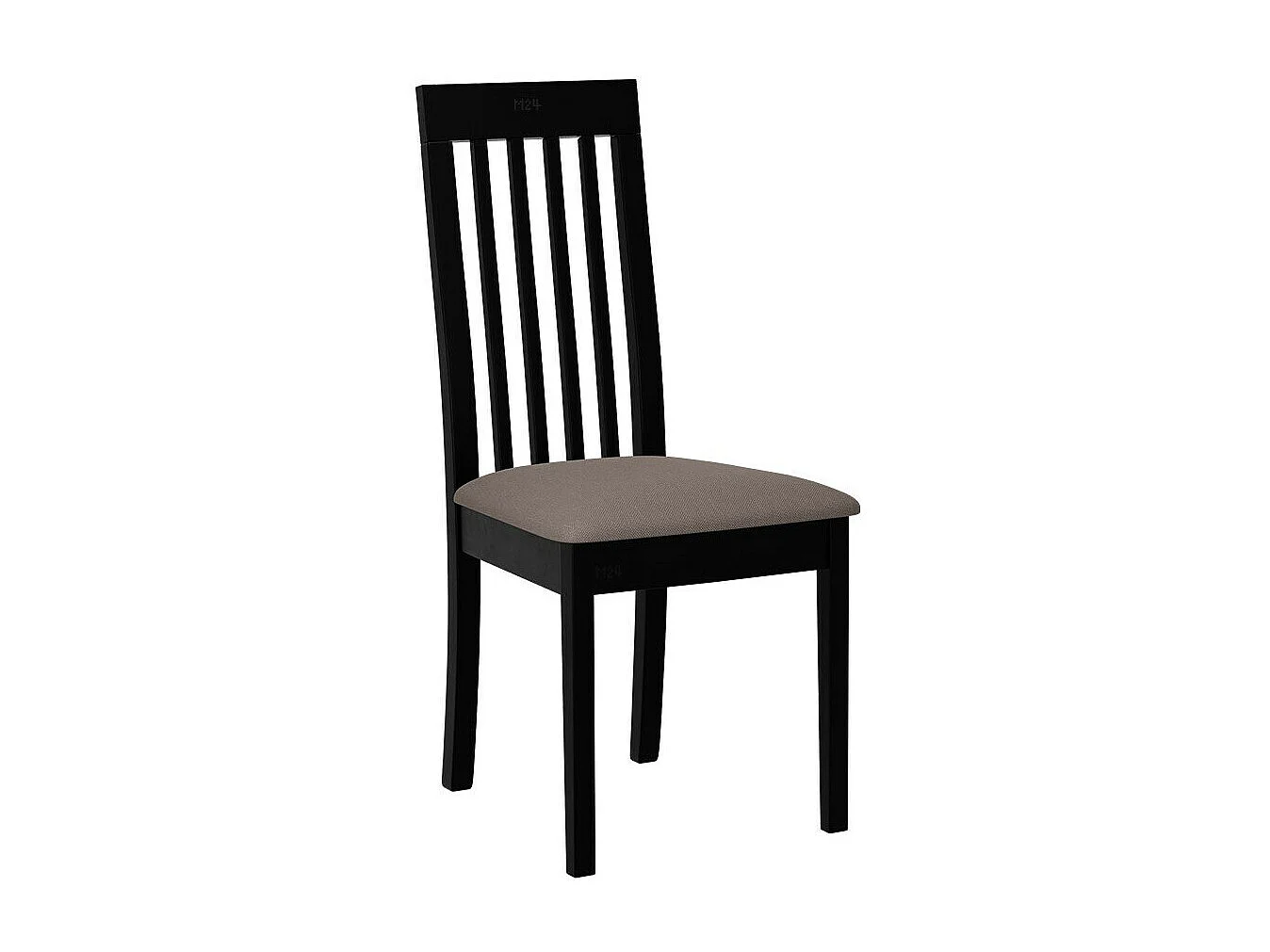 Silla Victorville 347, Marrón|Negro, 96x45x41cm, Tapiz, De madera, Madera