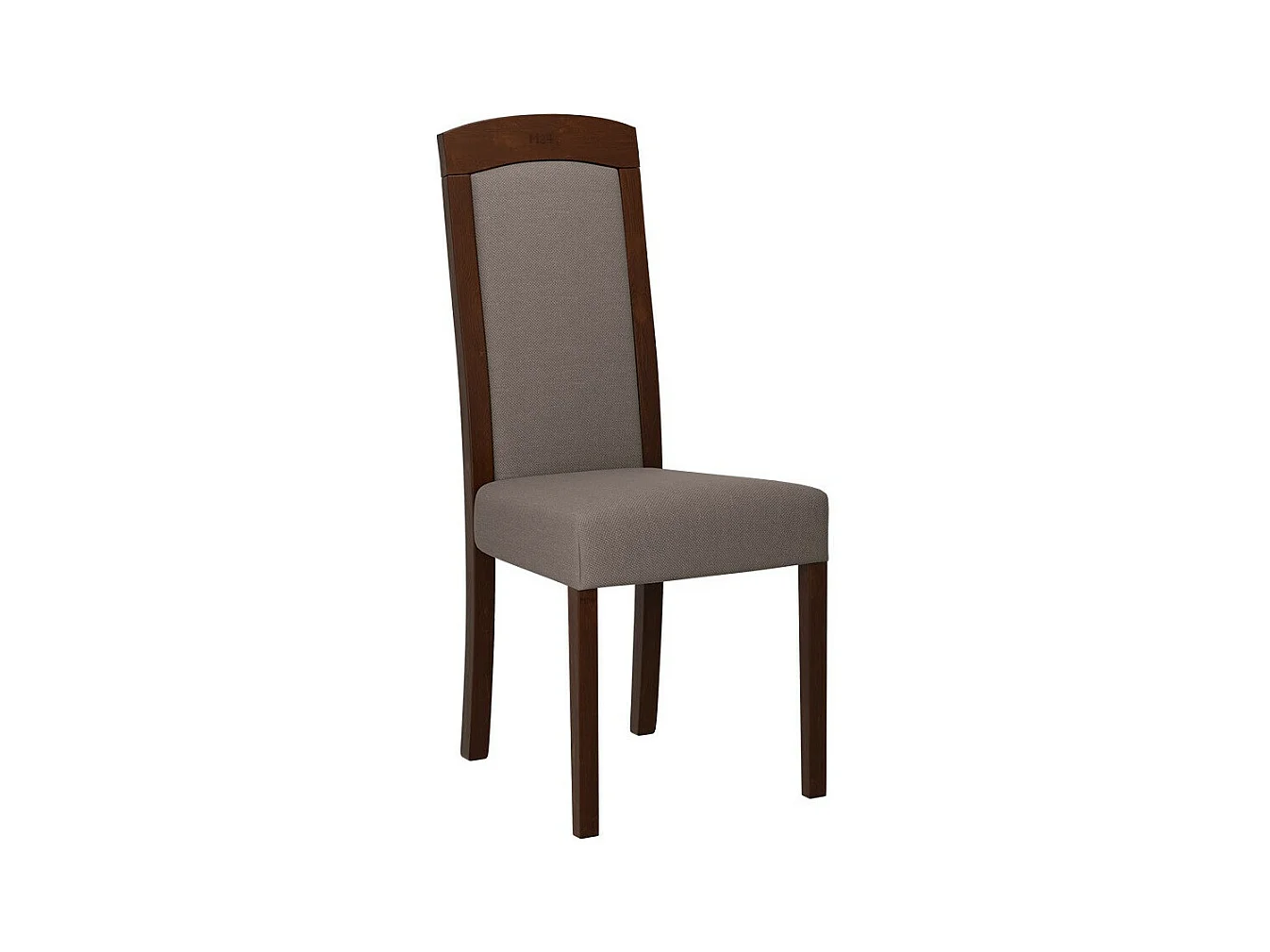 Silla Victorville 345, Nogal|Marrón, 96x45x41cm, Tapiz, De madera, Madera