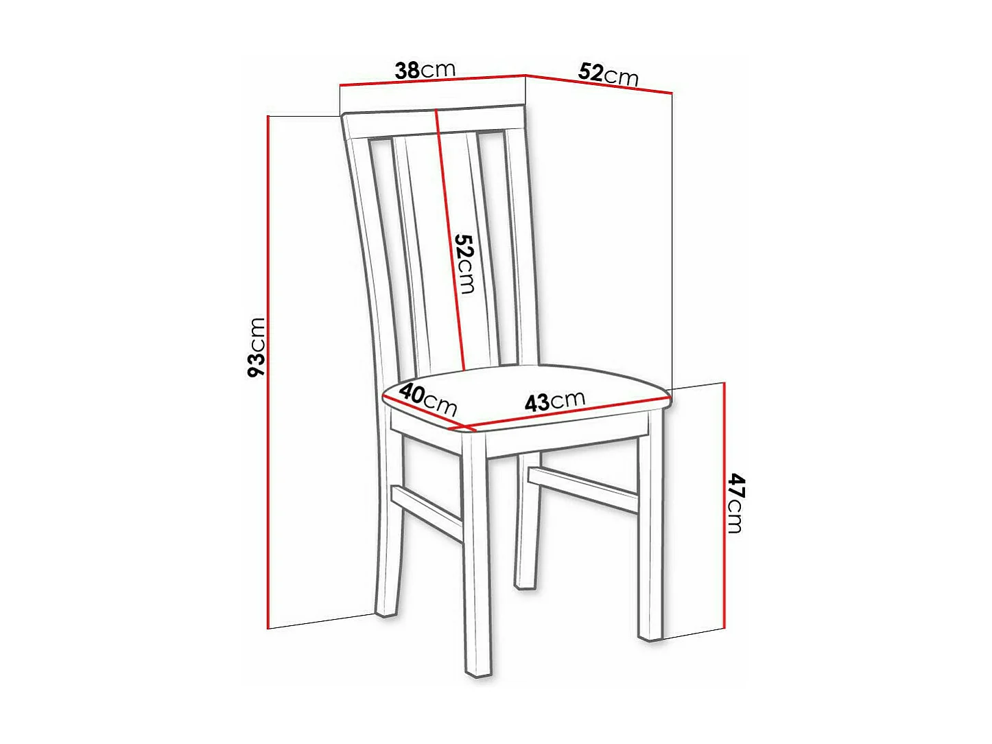 Silla Victorville 157, Aliso|De color marrón claro, 93x43x40cm, Tapiz, De madera, Madera