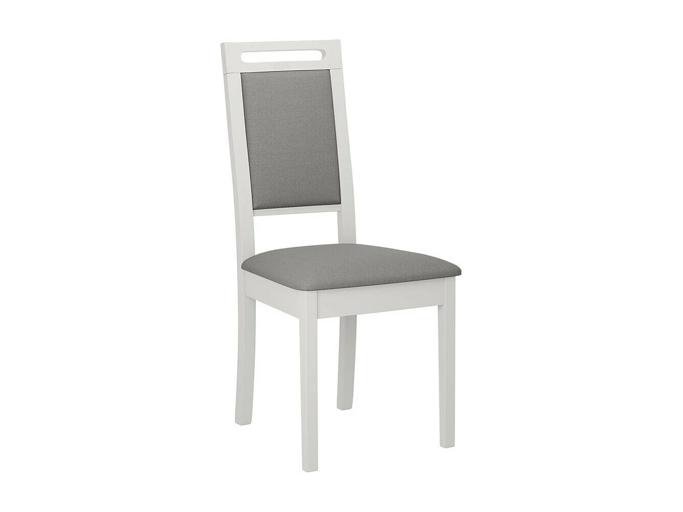 Silla Victorville 337, Gris|Blanco, 96x47x43cm, Tapiz, De madera, Madera