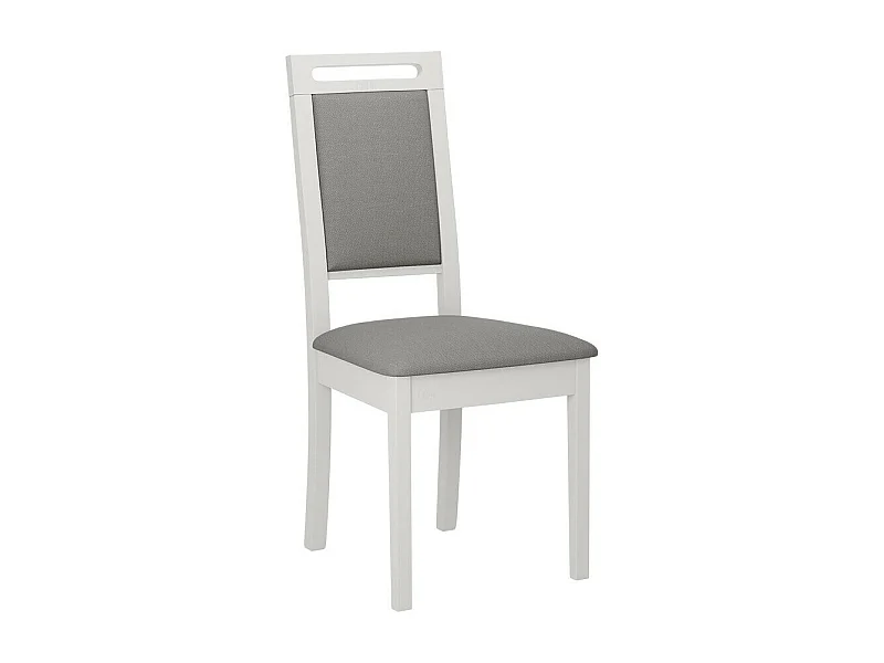 Silla Victorville 337, Gris|Blanco, 96x47x43cm, Tapiz, De madera, Madera