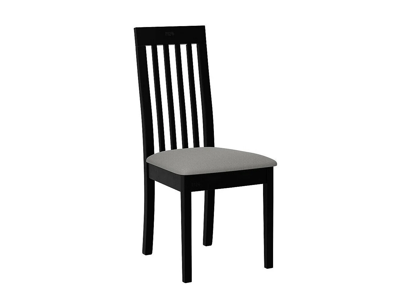 Chaise Victorville 347, Gris|Noir, 96x47x53cm, Tissu, En bois, Bois