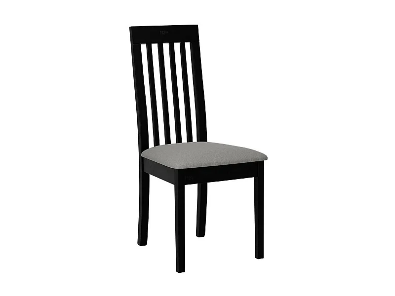 Silla Victorville 347, Gris|Negro, 96x45x41cm, Tapiz, De madera, Madera